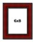 6x8 Weathered Red Picture Frame - UV Acrylic, Foam Board Backing, Hanging Hardware